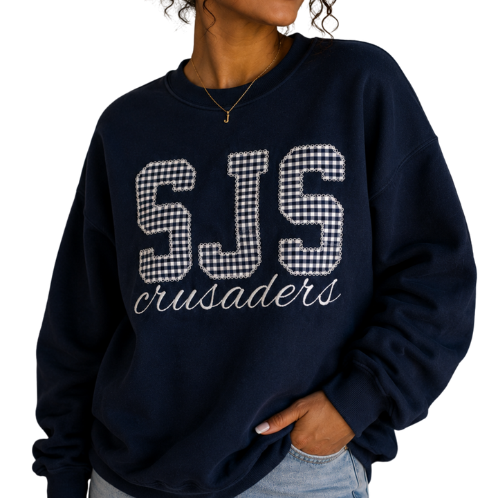 SJS | Patchwork Stitch Crewneck