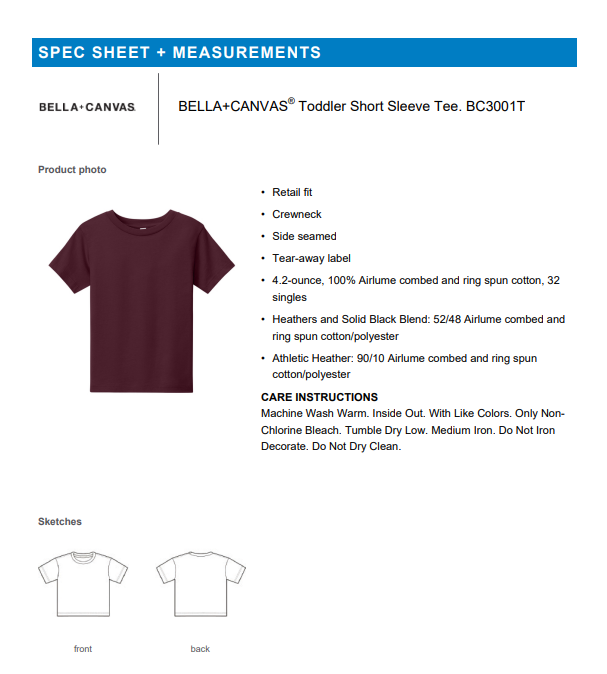 TEE | Bella+Canvas BC3001/BC3001T