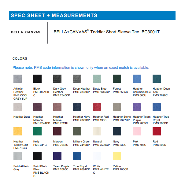 TEE | Bella+Canvas BC3001/BC3001T