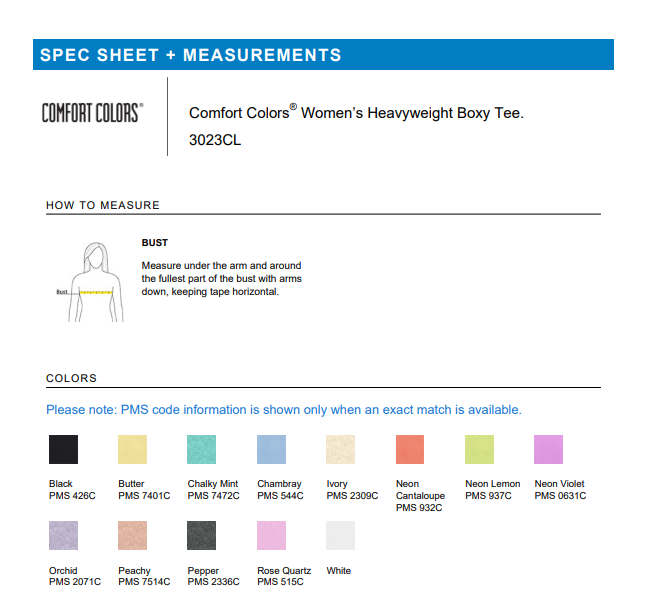 TEE BOXY | Comfort Colors CC3023CL