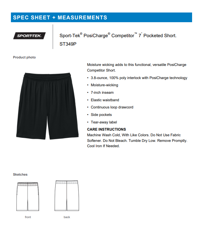 SHORTS | Sport-Tek ST349P