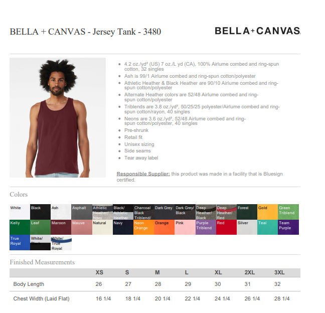 TANK | Bella+Canvas BC3480