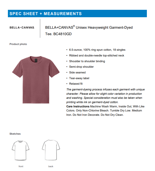 TEE | Bella+Canvas BC4810GD