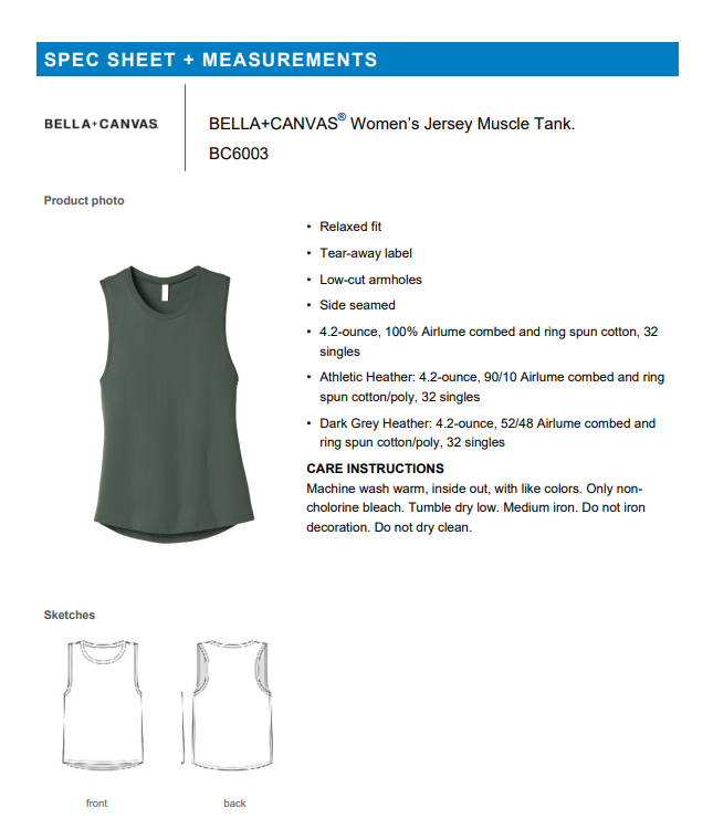 TANK | Bella+Canvas BC6003