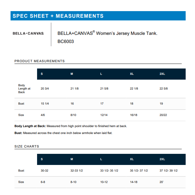 TANK | Bella+Canvas BC6003