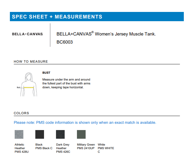 TANK | Bella+Canvas BC6003