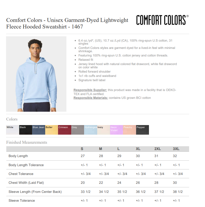 HOODIE | Comfort Colors CC1467