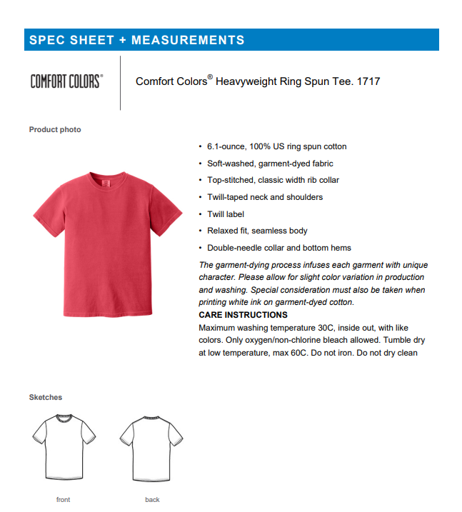 TEE | Comfort Colors CC1717