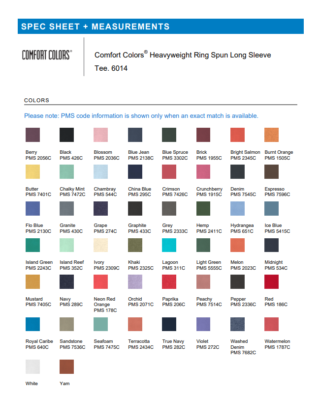 TEE | Comfort Colors CC6014
