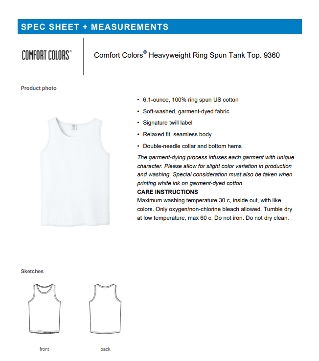 TANK | Comfort Colors CC9360