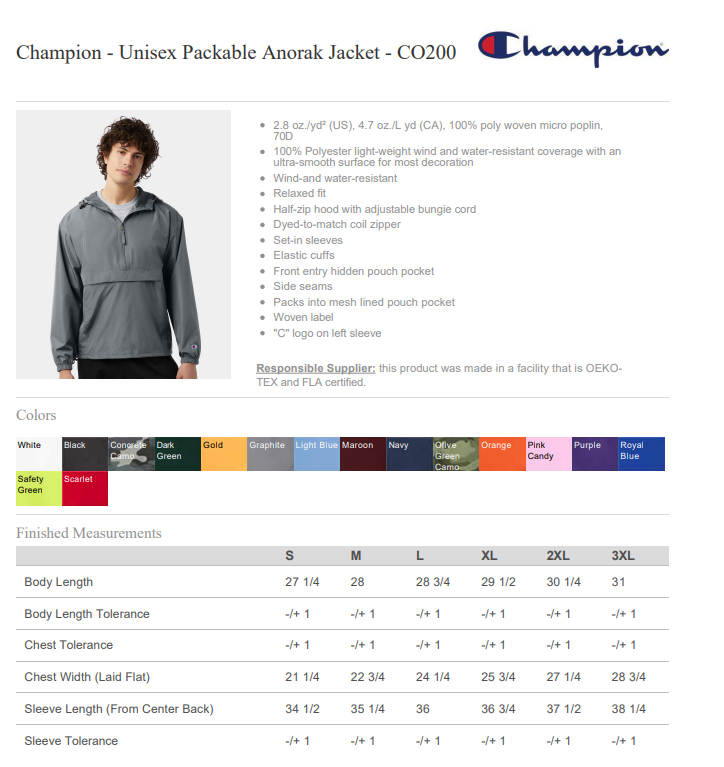 JACKET | Champion CO200