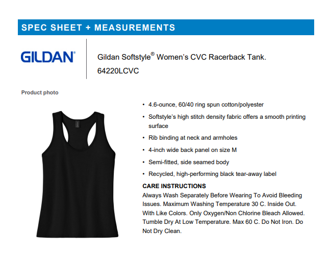 TANK | Gildan 64200LCVC