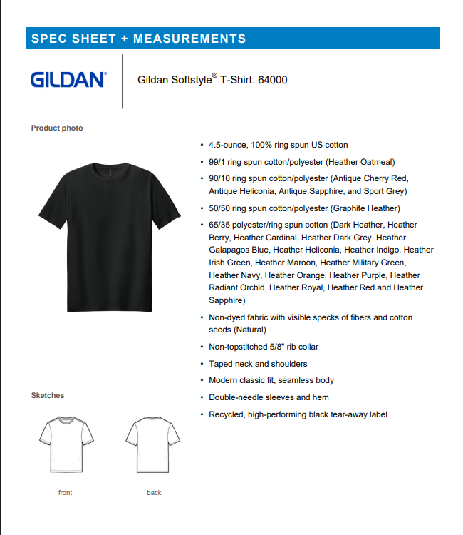TEE | Gildan 64000
