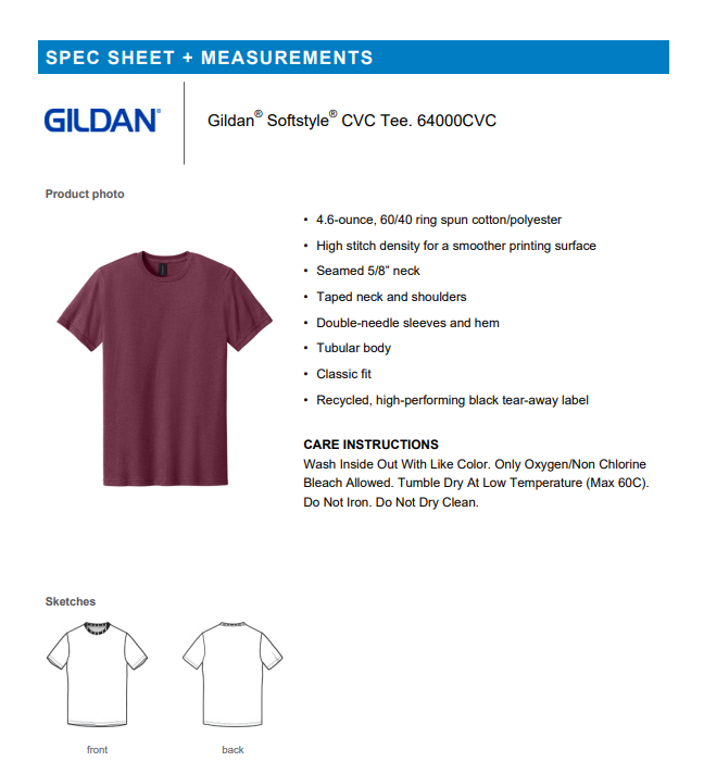 TEE | Gildan 64000CVC