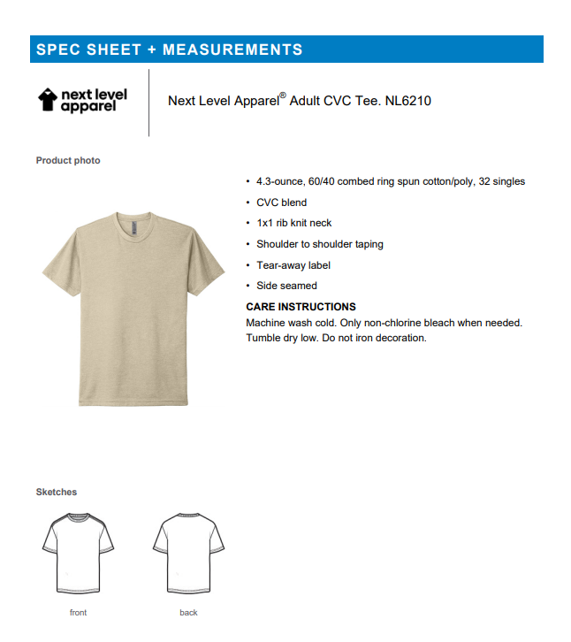 TEE | Next Level NL6210
