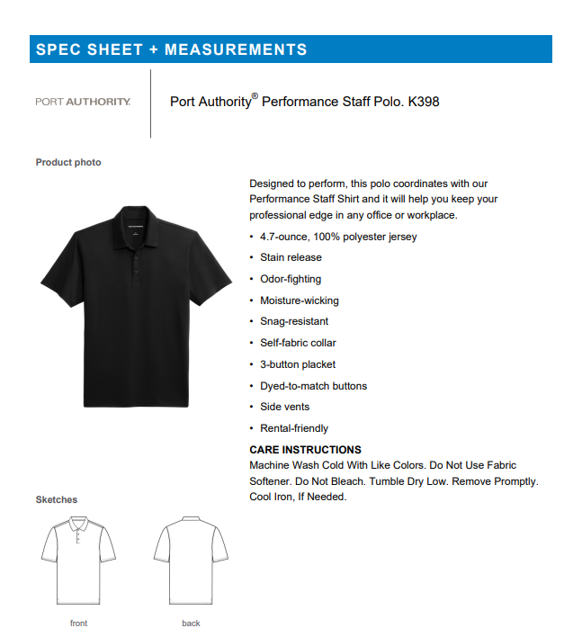 POLO | Port Authority K398/LK398