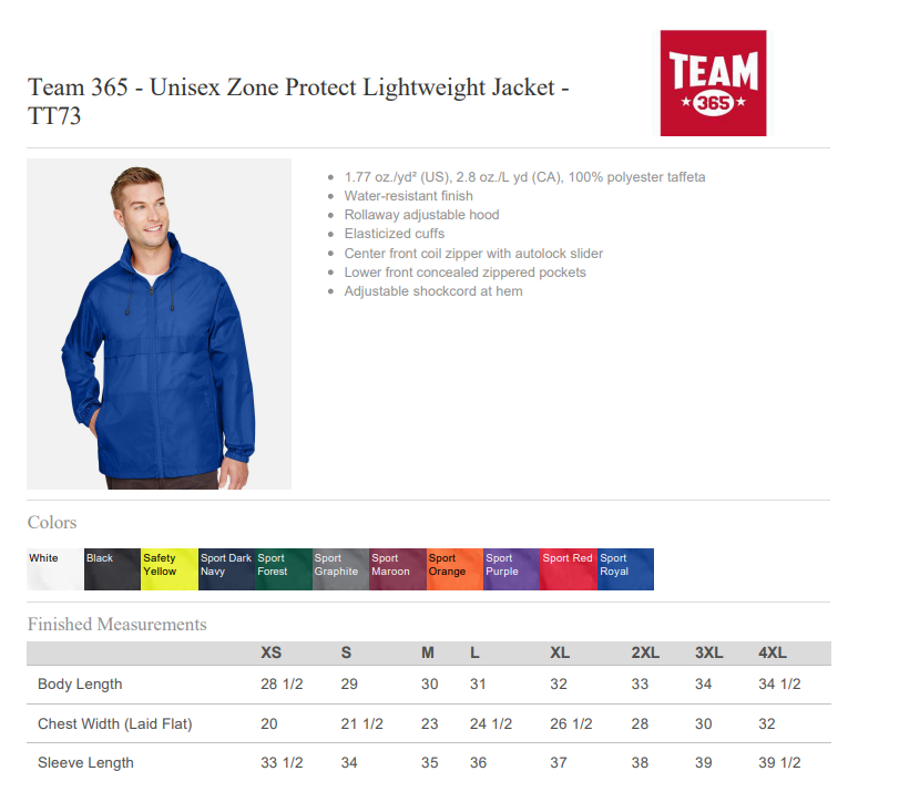 JACKET | Team365 TT73